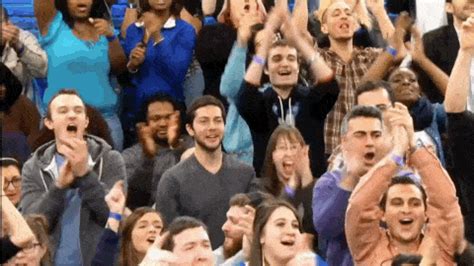 crowd cheering gif